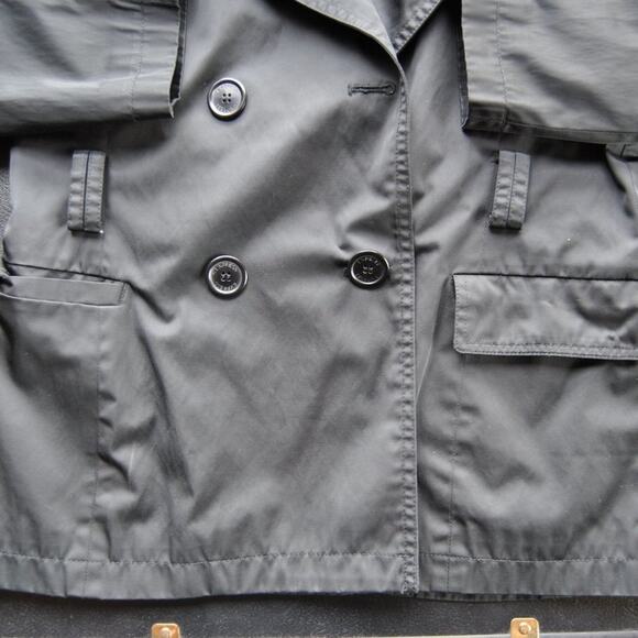 Express Design Studio Medium Black Button Up Pea Coat - Picture 3 of 5